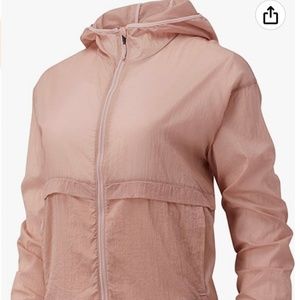 Blush Pink Running Packable Jacket, Small